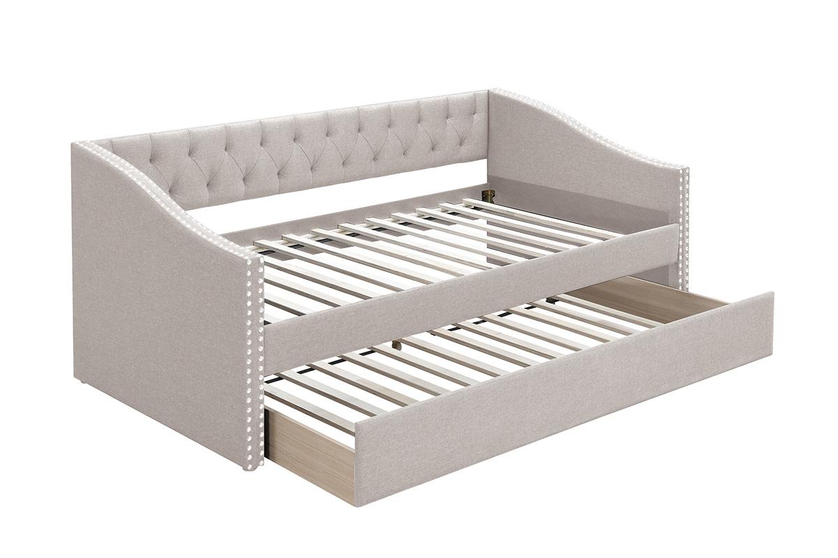 Day Bed - Light Brown Burlap