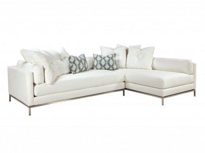 Avani Modern White Sectional (Choose Your Color & Fabric)