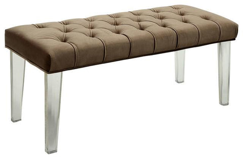 Mahony Upholstered Bench With Acrylic Legs