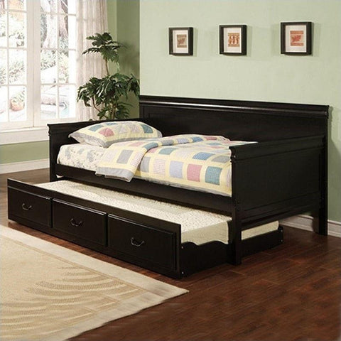 Louis Philippe Black Twin Daybed with Trundle