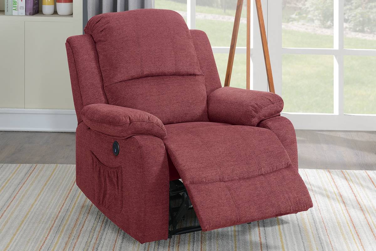 F86029 Red power recliner