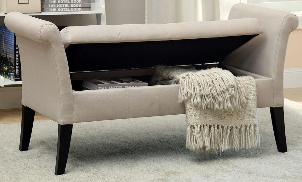 Upholstered Bench With Storage