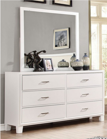 Enrico Mirror & Dresser, White