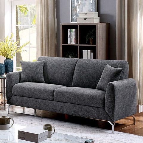 Contemporary Lauritz Fabric Sofa -Grey