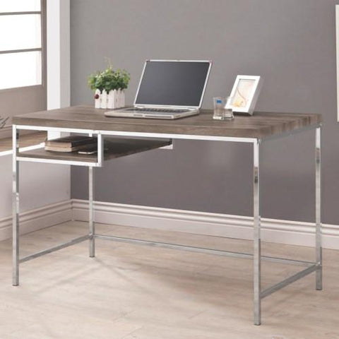 Contemporary Grey & Metal Desk