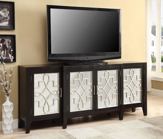 Antique Black Finish Cabinet