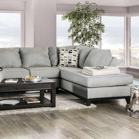 Birdie Transitional Sectional in Grey