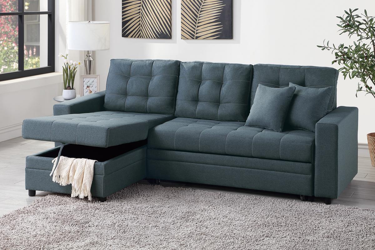 2-PCS Sectional Set - Blue Gray