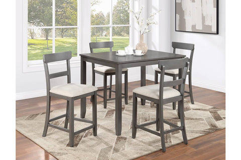 Counter Height 5-Pcs Dining Set - Table + 4 Chairs