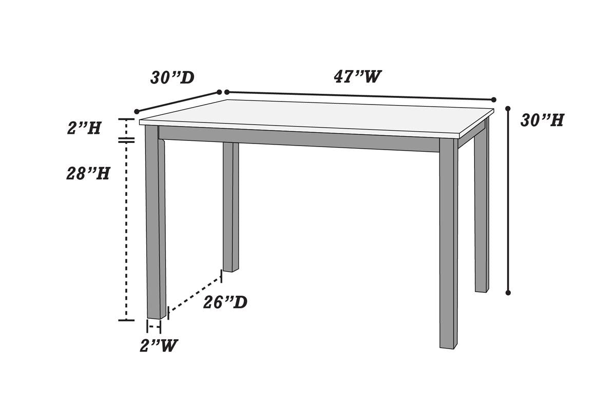 5 Piece Dining Set - Table + 4 Chairs