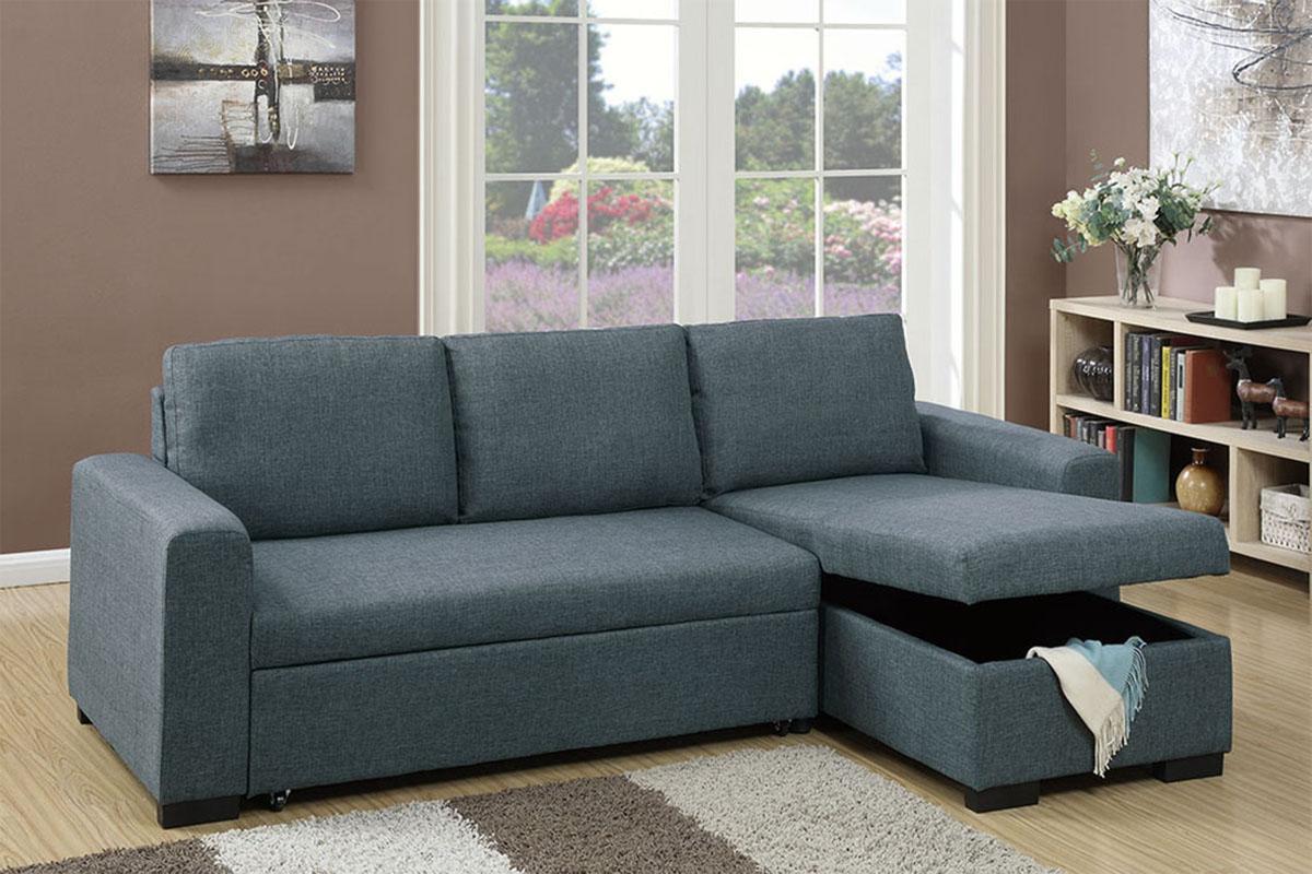 2-Pcs Sectional - Blue Gray