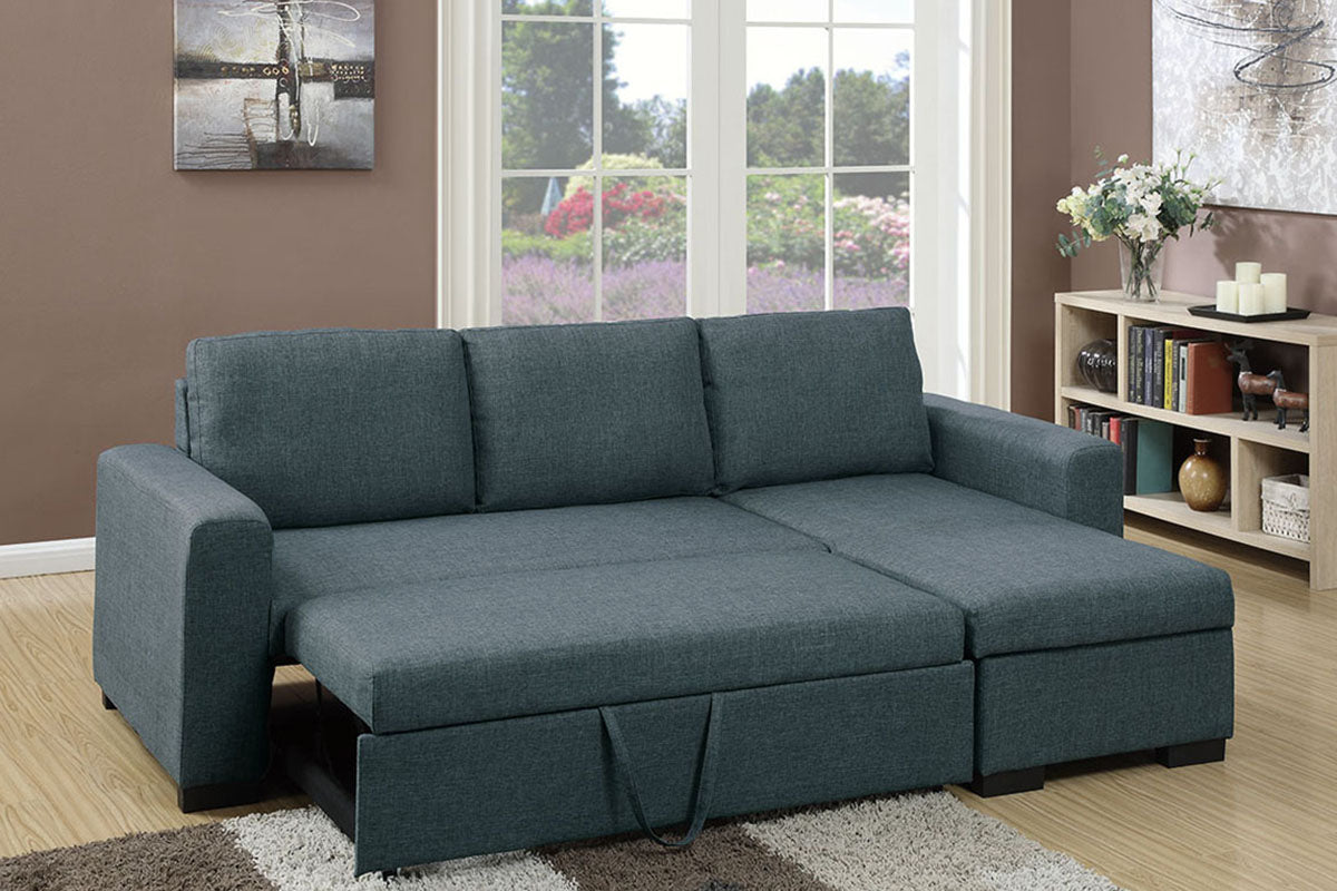 2-Pcs Sectional - Blue Gray