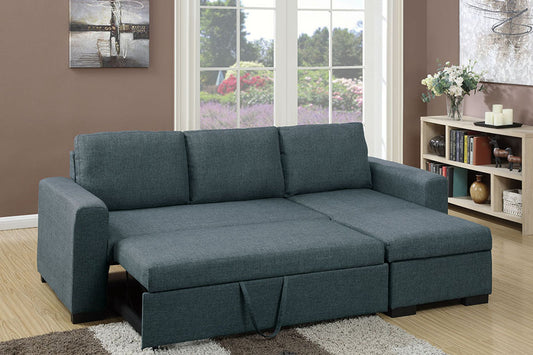 2-Pcs Sectional - Blue Gray