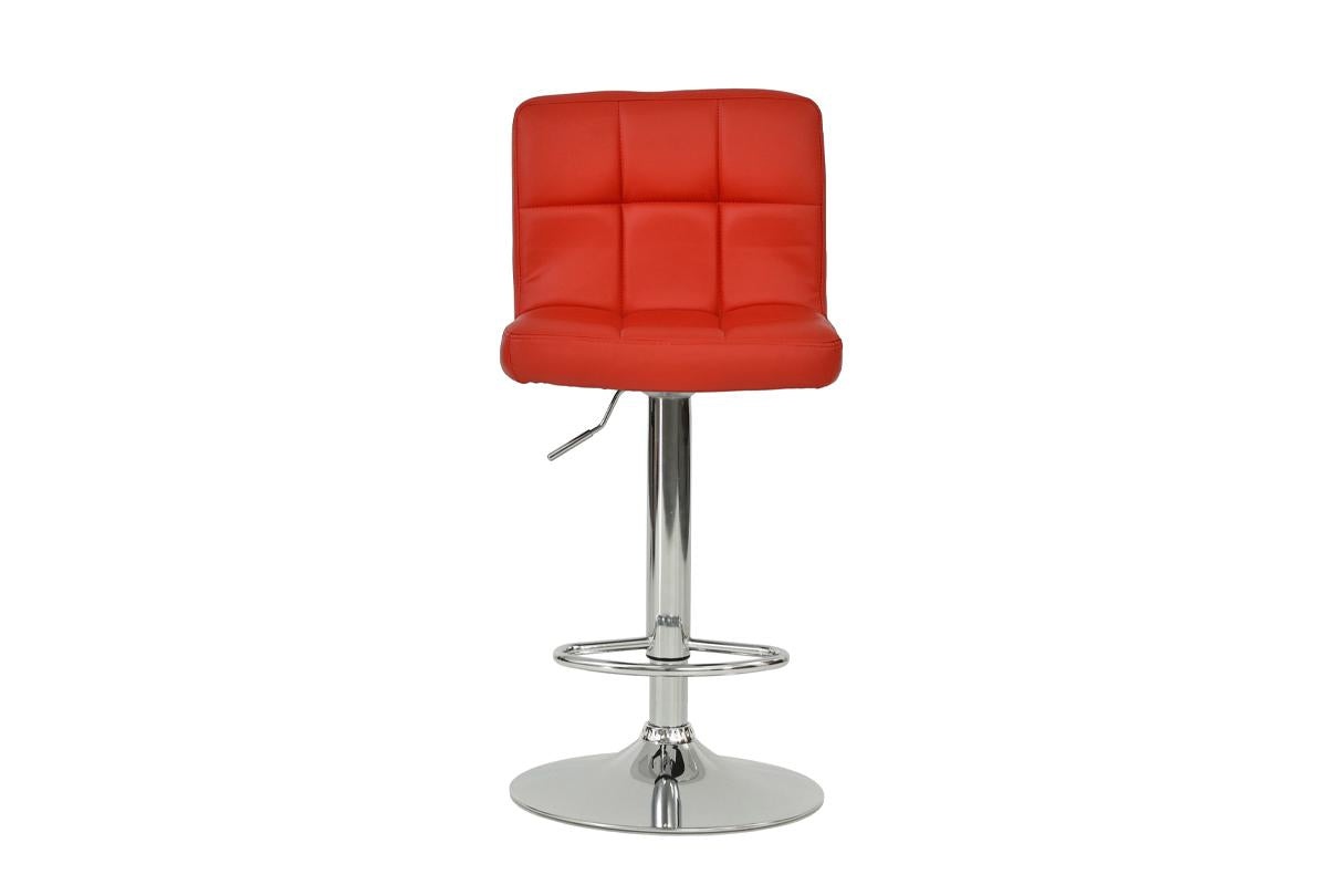 Red adjustable Swivel Bar Stool