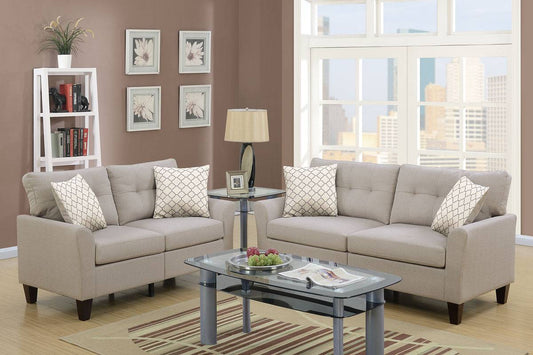 2-Piece Sofa Set Beige