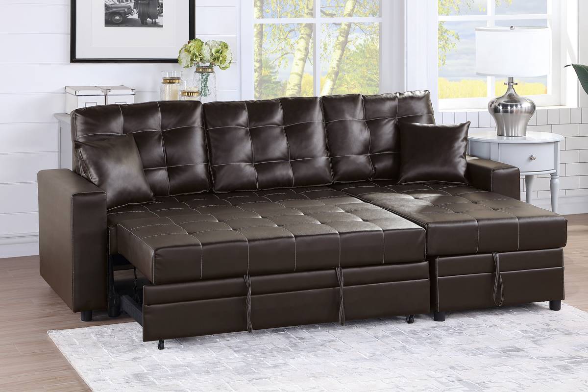 2-PCS Futon Sectional Set - Espresso