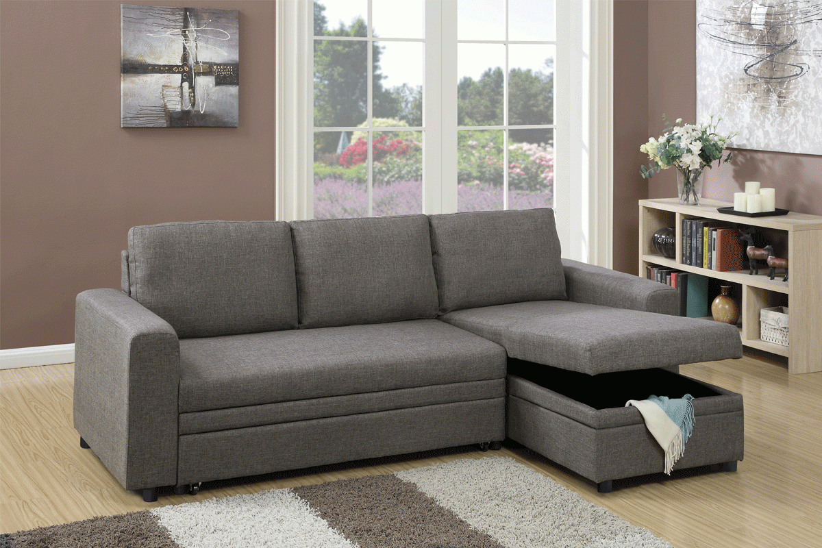 2-Pcs Sectional - Ash Black