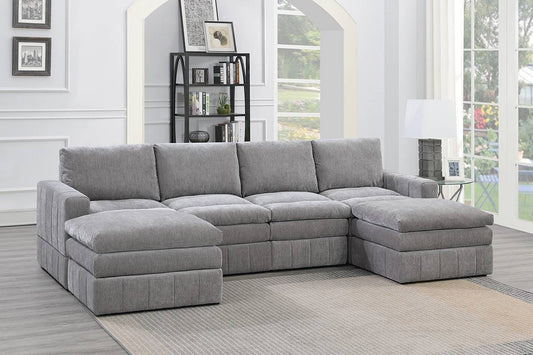 463 - 6-PC Set Grey Modular Sectional