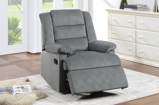 Recliner Chair - Dark Grey velet