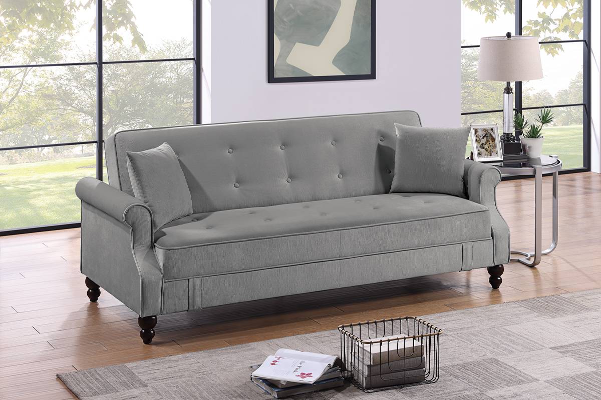 Adjustable Futon Sofa W/ Storage