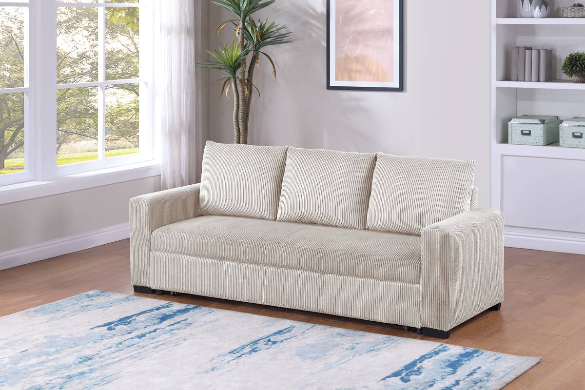 Convertible Futon Sofa - Ivory