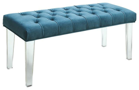 Mahony Upholstered Bench With Acrylic Legs