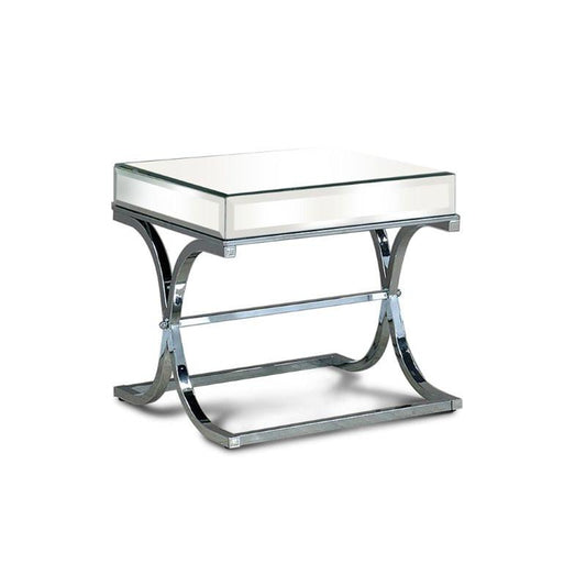 Mirrored End Table