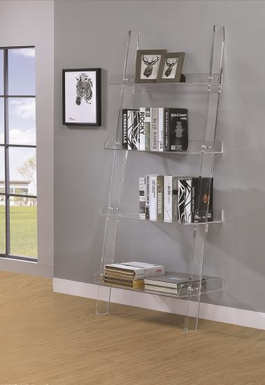 Clear Acrylic ladder bookcase