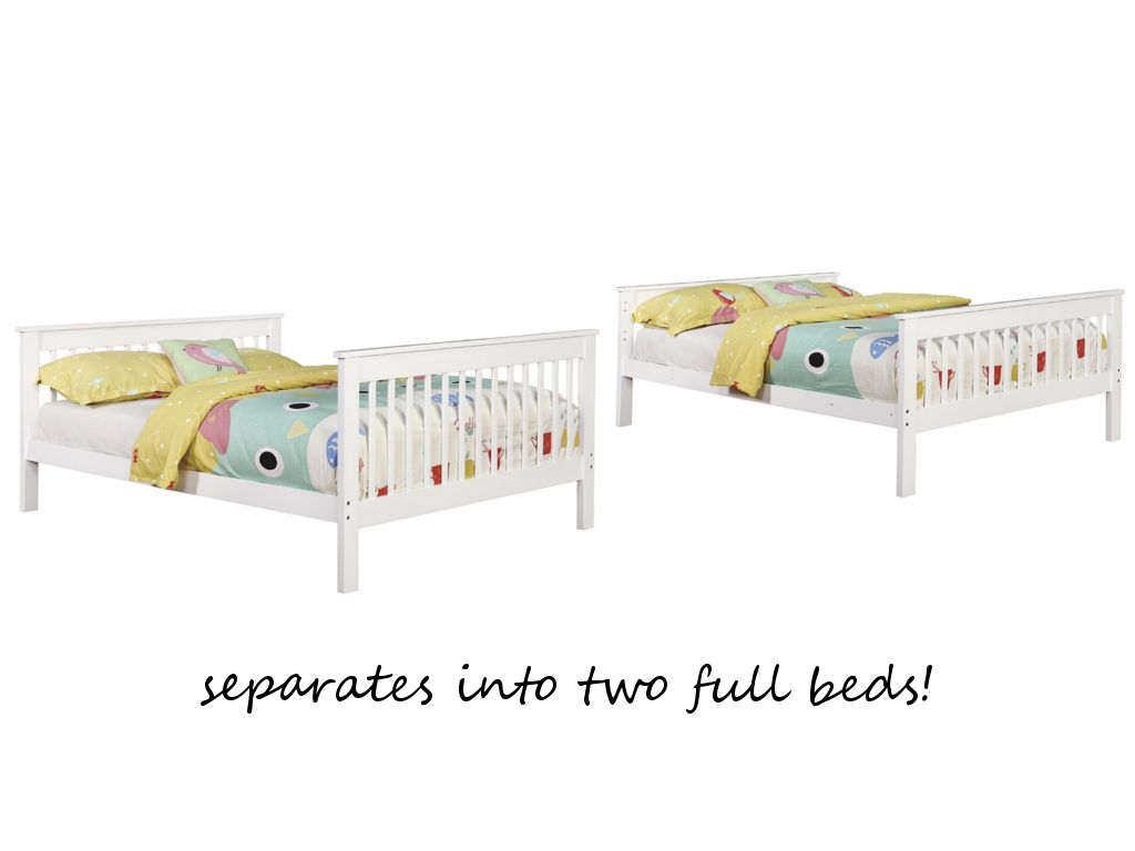 Chapman White Twin/Full Bunk Bed