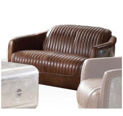 Retro Brown Top Grain leather Sofa