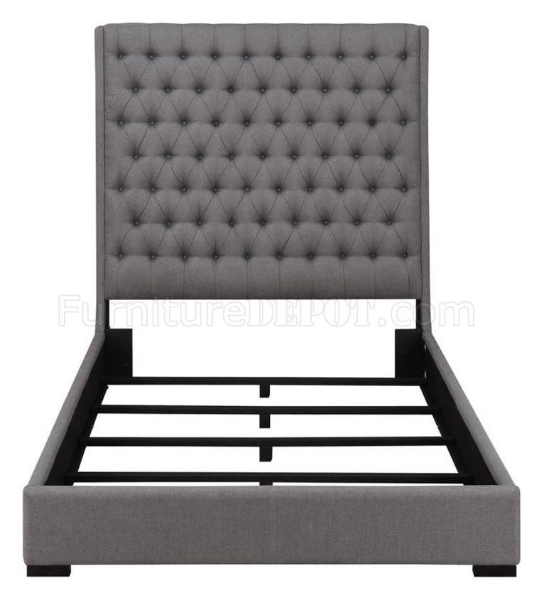 Camille Grey Upholstered Bed