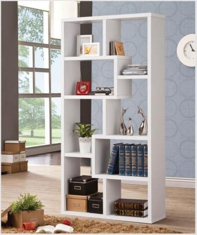 Cubed Rectangular Bookcase, White