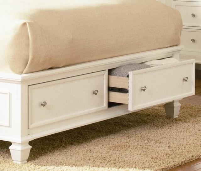 Sandy Beach White 4 Pc Bedroom Set