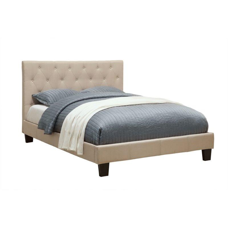 Drexel Upholstered Bed, Ivory