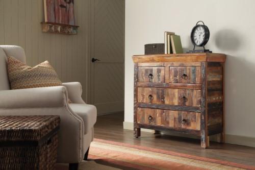 Reclaimed Wood 4 Drawer Cabinet