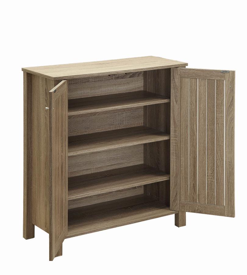 Gray 2 Door Shoe Cabinet