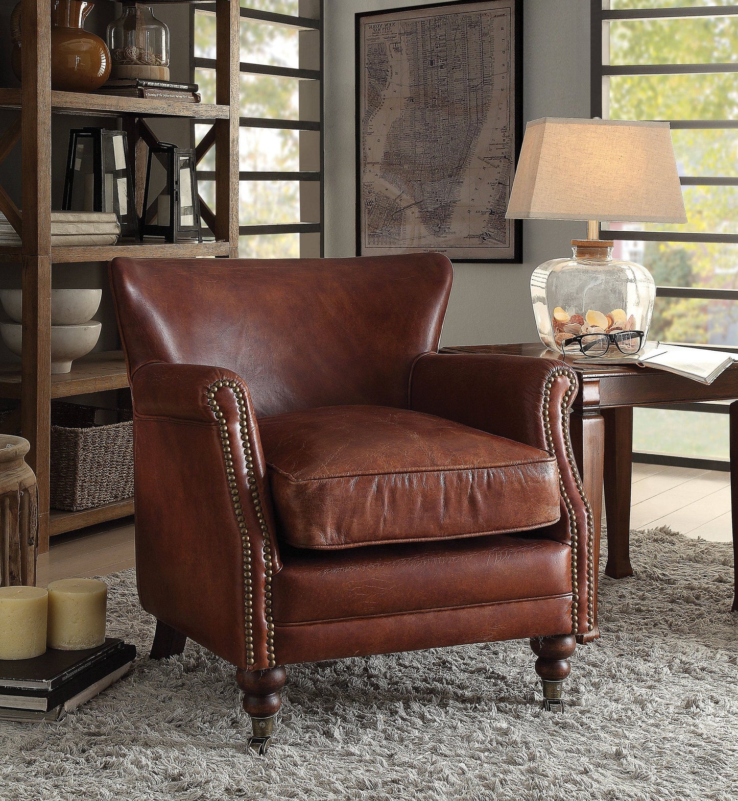 Vintage Brown Top Grain leather Club Chair