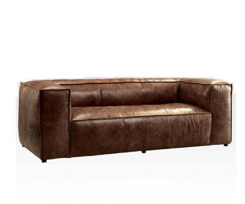 Retro Brown Top Grain leather Sofa