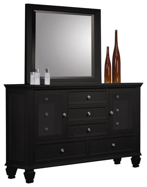 Sandy Beach Black 4 Pc Bedroom Set