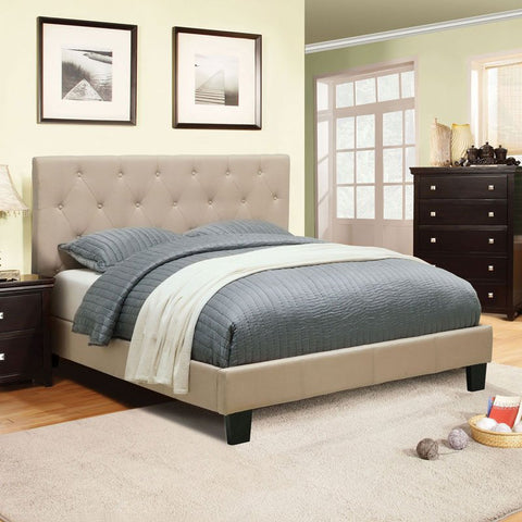 Drexel Upholstered Bed, Ivory