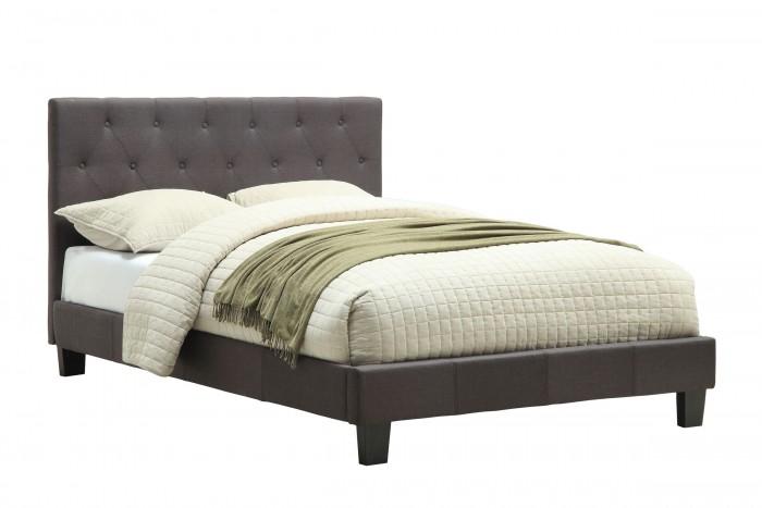 Drexel Upholstered Bed, Gray