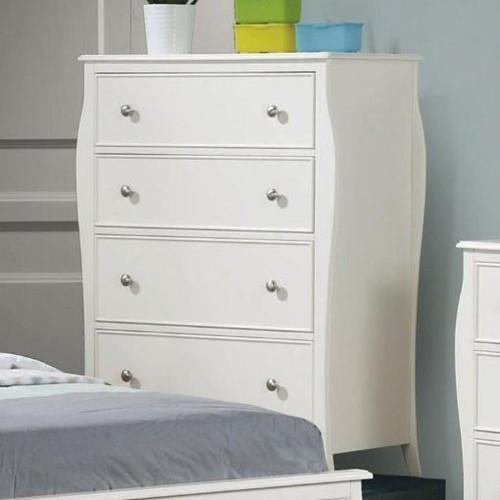 Dominique White 4 Piece Bedroom Set