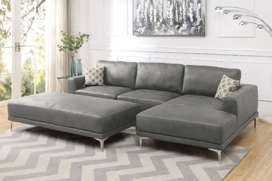 Grey Classic Sectional Sofa