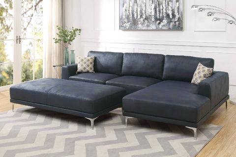 Ink Blue Classic Sectional Sofa