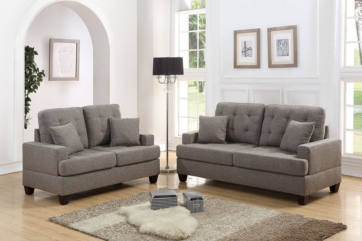 Tufted 2 Piece Sofa Set