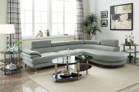 Luxurious Light Grey Sectional Sofa