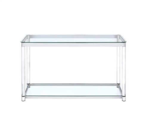 Contemporary Glass Top with acrylic legs Console Table