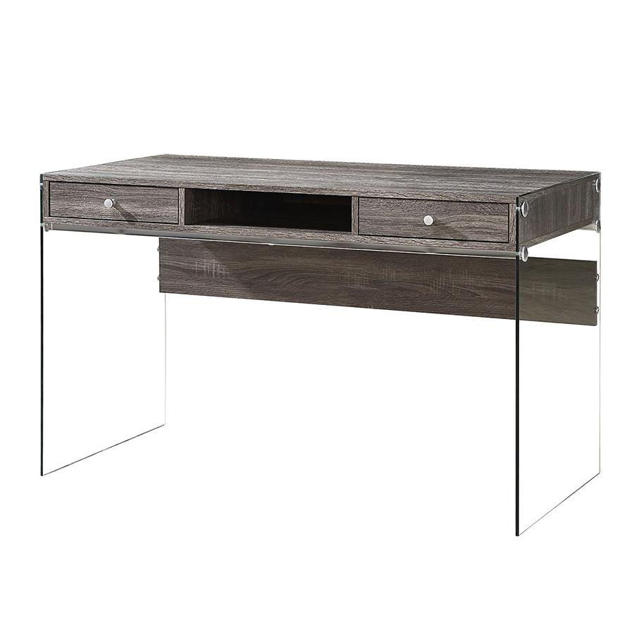 Contemporary Desk with transparent glass sides