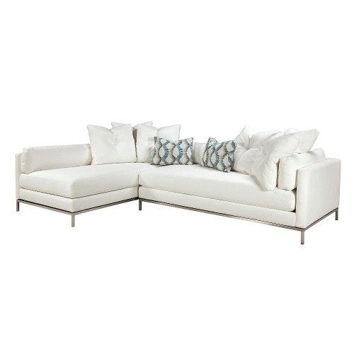Avani Modern White Sectional (Choose Your Color & Fabric)