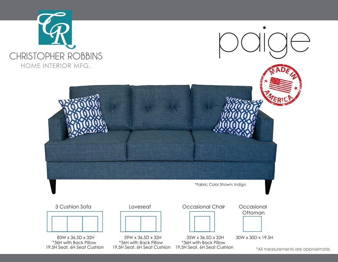 Paige Fabric Sofa